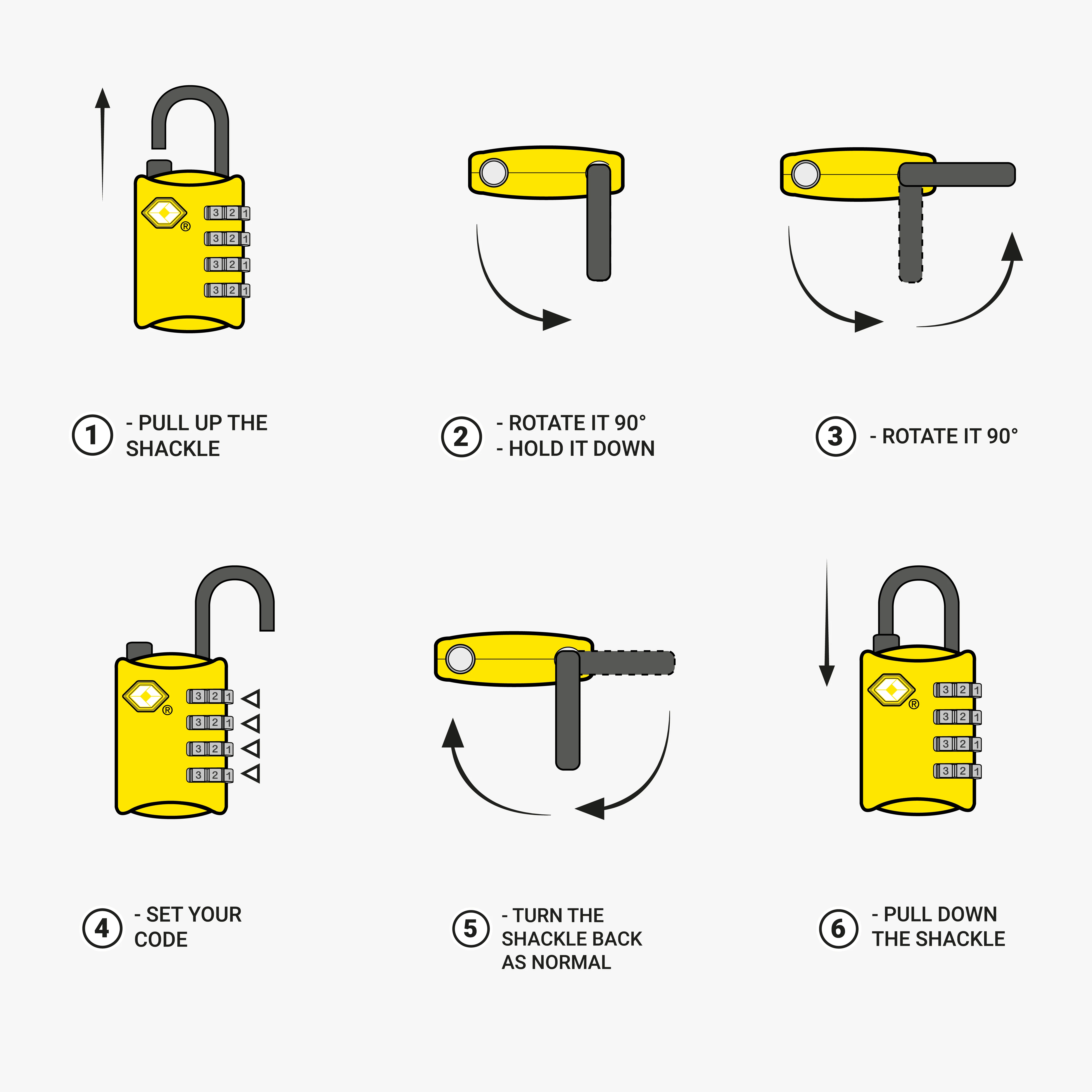 Red Scicon TSA luggage padlock with keyhole and combination dial for secure travel baggage protection.